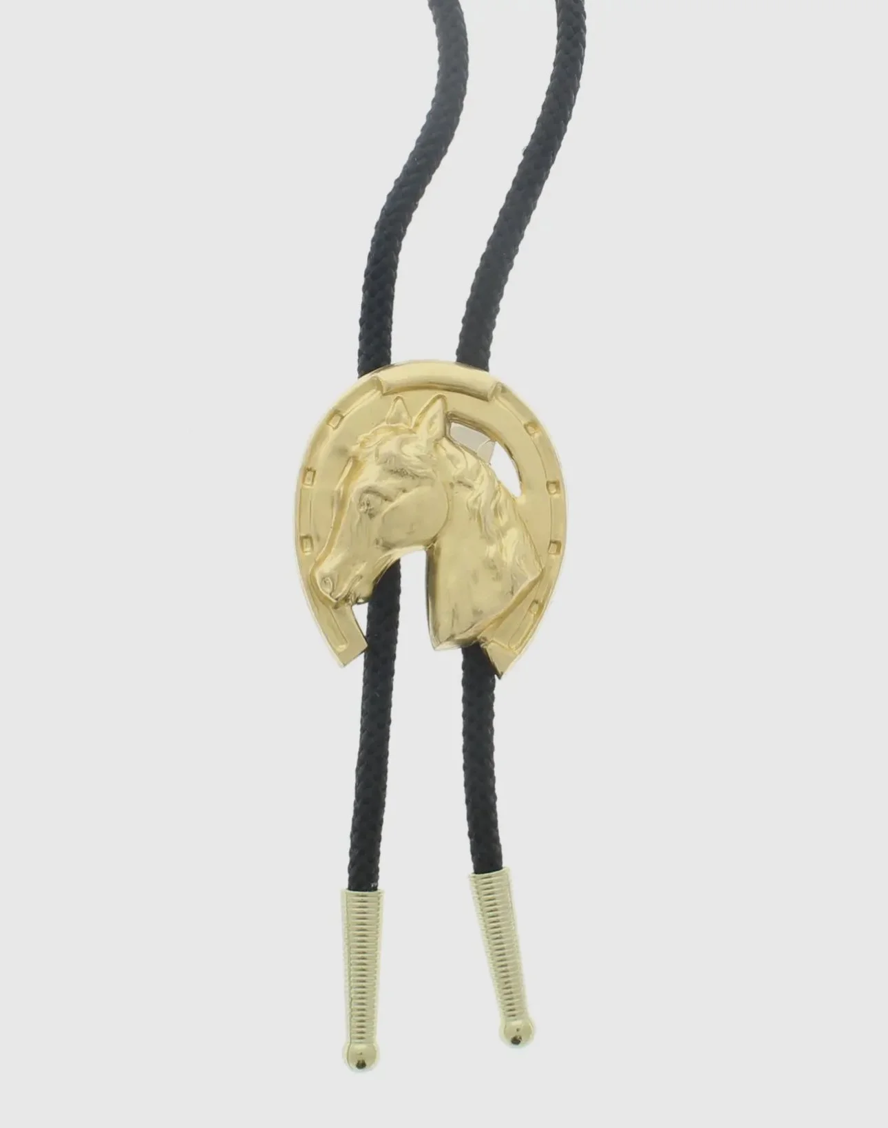 Horse she bolo tie black cord