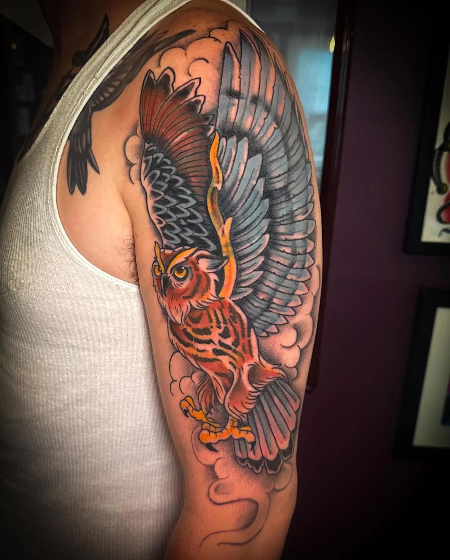 I give a hoot about doing good tattoos!

I&rsquo;ve been doing a lot of coverups lately, and am pretty pleased with this one. Thanks so much Jason @jdaayy for trusting me with this coverup. Black shading and lines are healed, swipe to see the origina