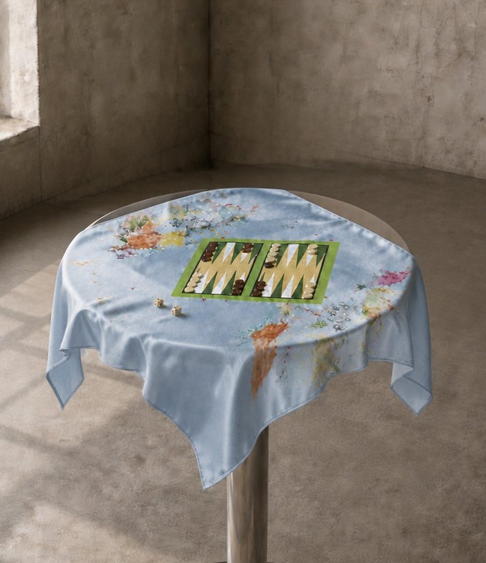 PRINTED SILK BACKGAMMON SCARF - 3 WAYS