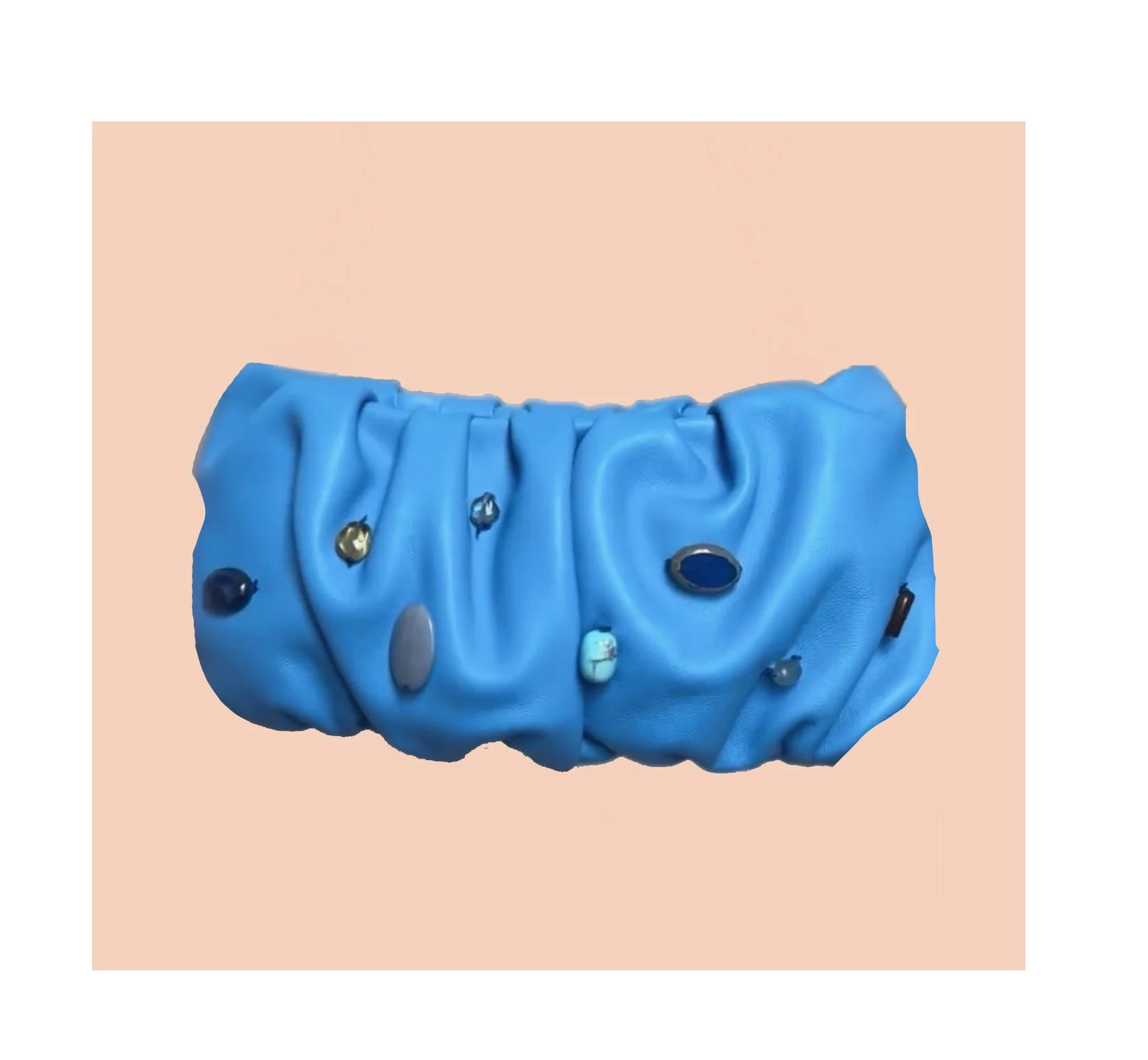 gem clutch, hand-beaded