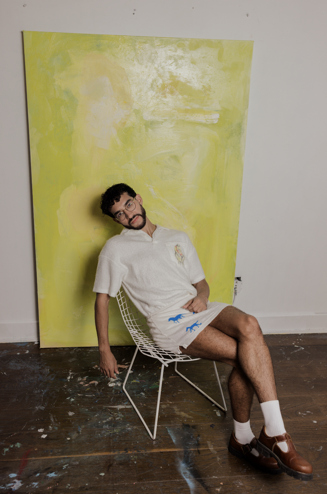 fuzzy hand-painted horse shirt