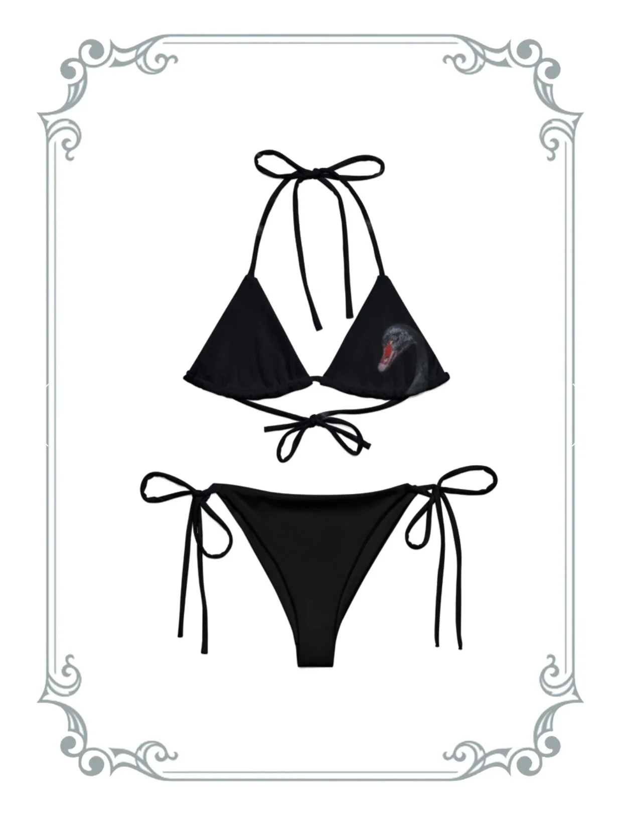 swan song bikini, made from recycled materials