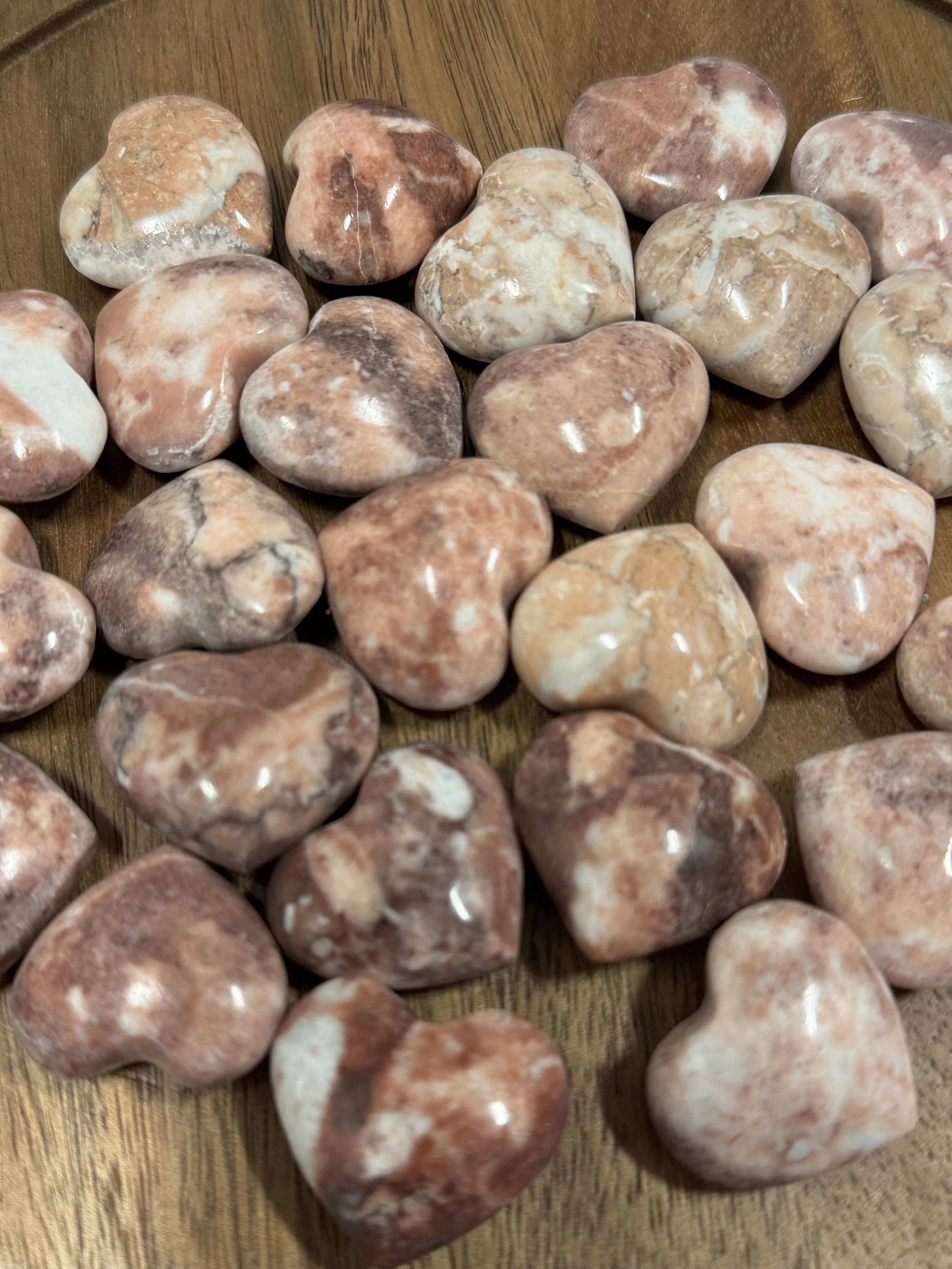 Small Strawberry Onyx Hearts