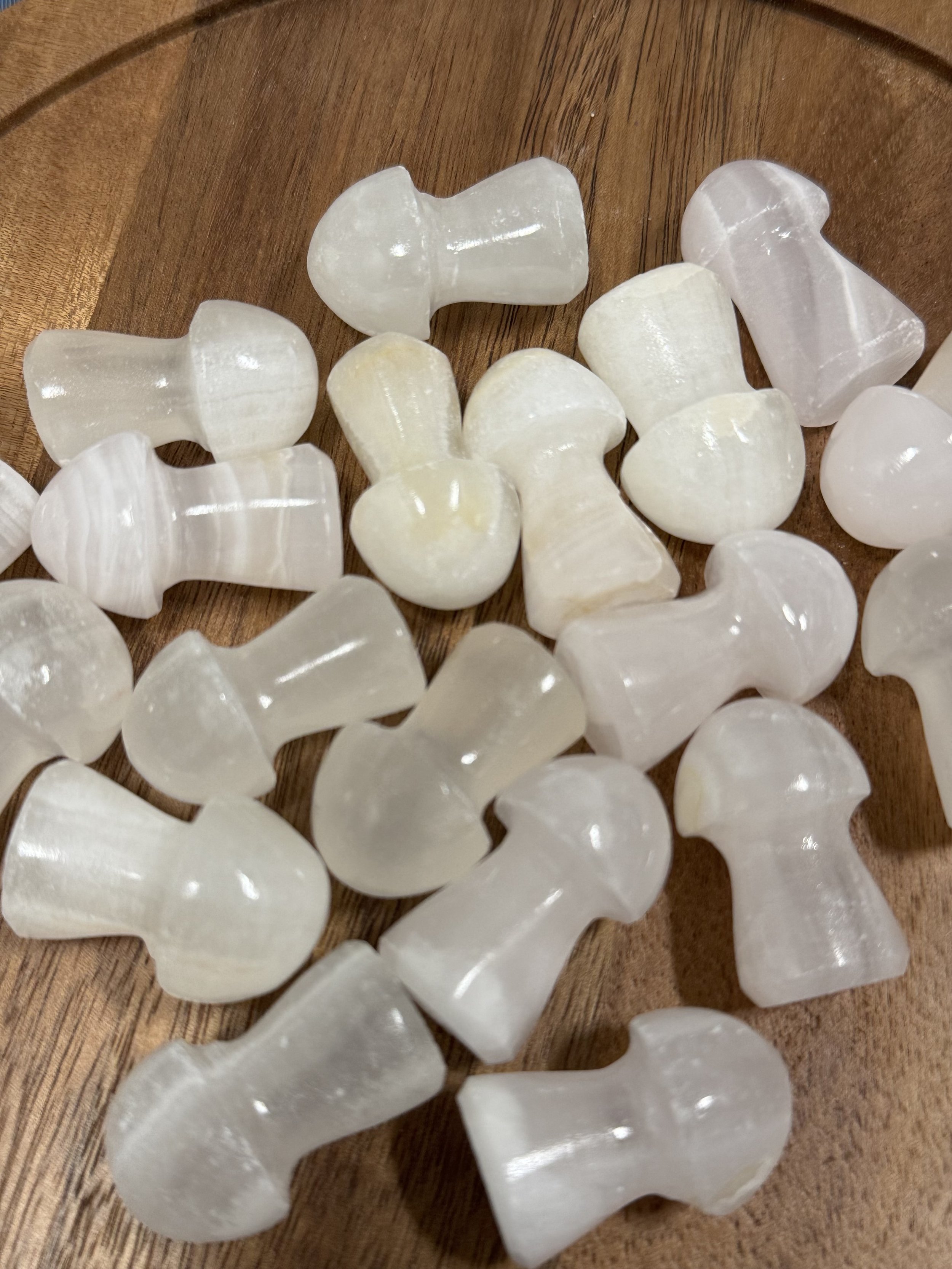 Small Pink Calcite Crystal Mushrooms