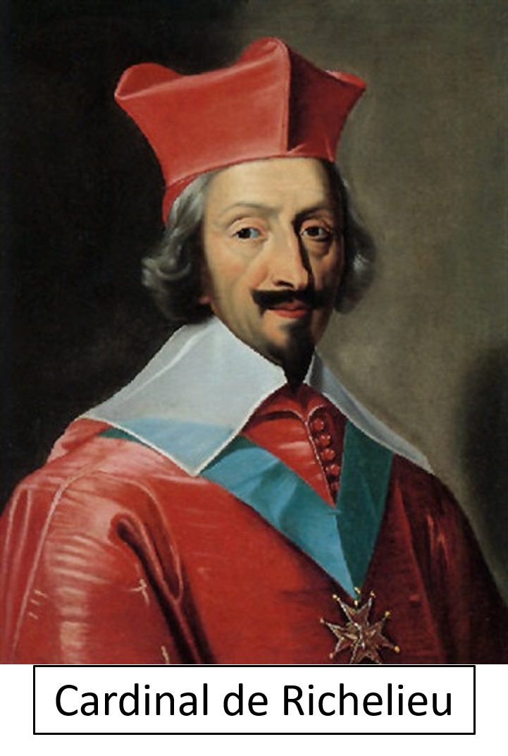 A person with the face of a man posing as a historical figure, wearing red and green clothing and a red hat with an ornate medal hanging from a ribbon around their neck.