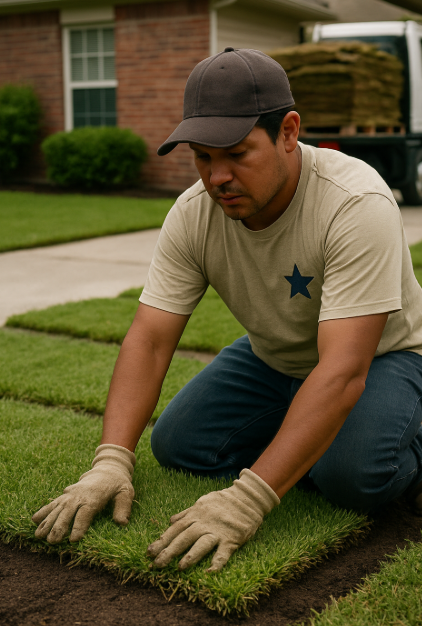 Professional sod installation