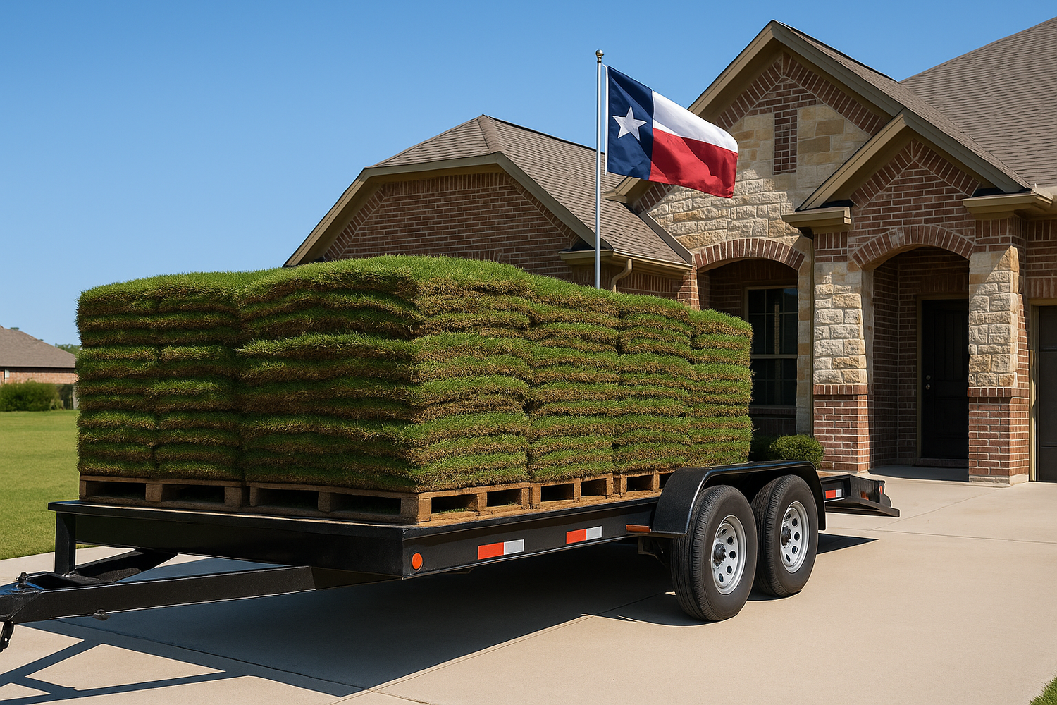 Fresh sod delivery in Greater Houston