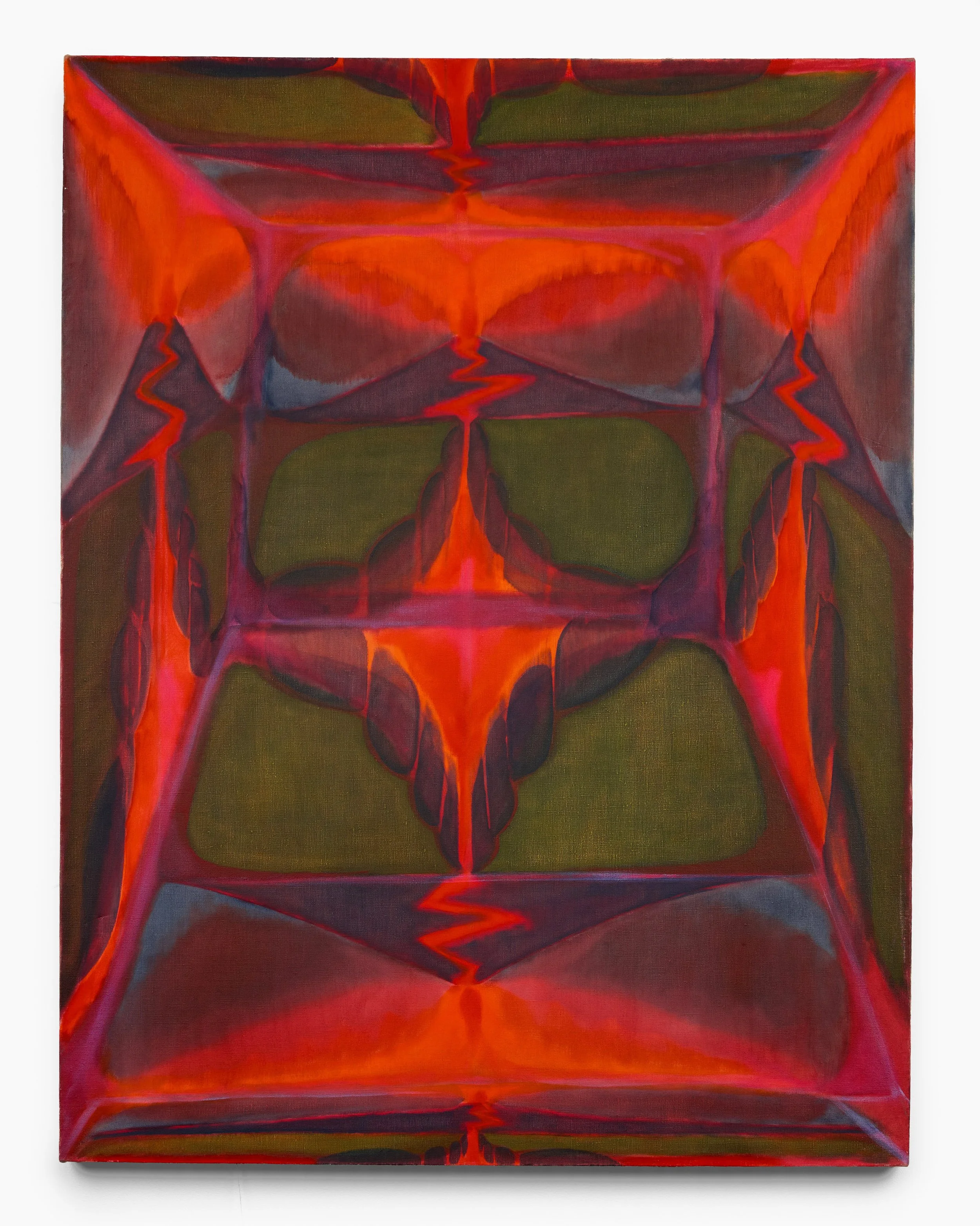 Space Utility Volcano, 2024, oil on linen, 48 x 37 inches