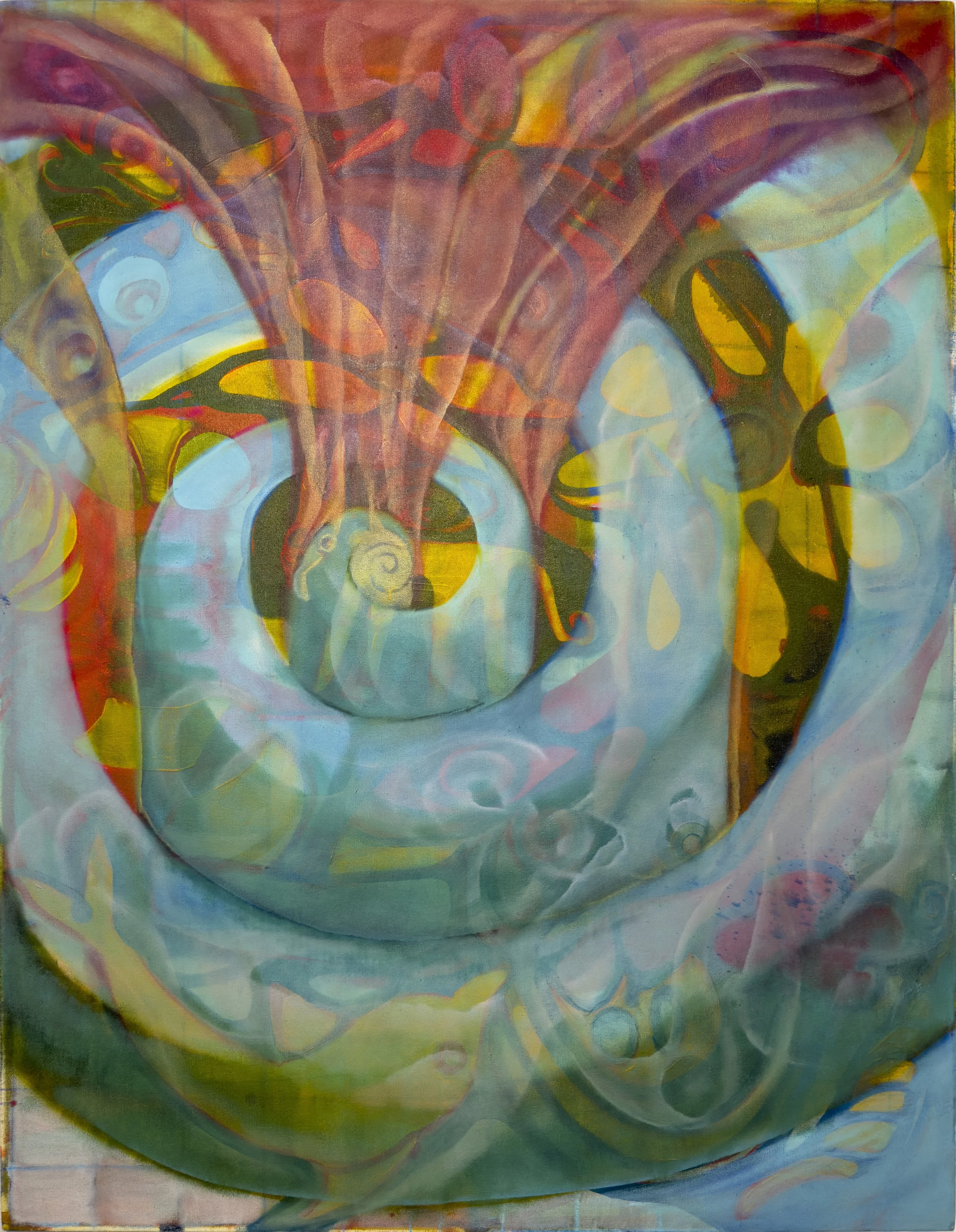 tinnitus, 2025, oil on canvas, 48x37 inches