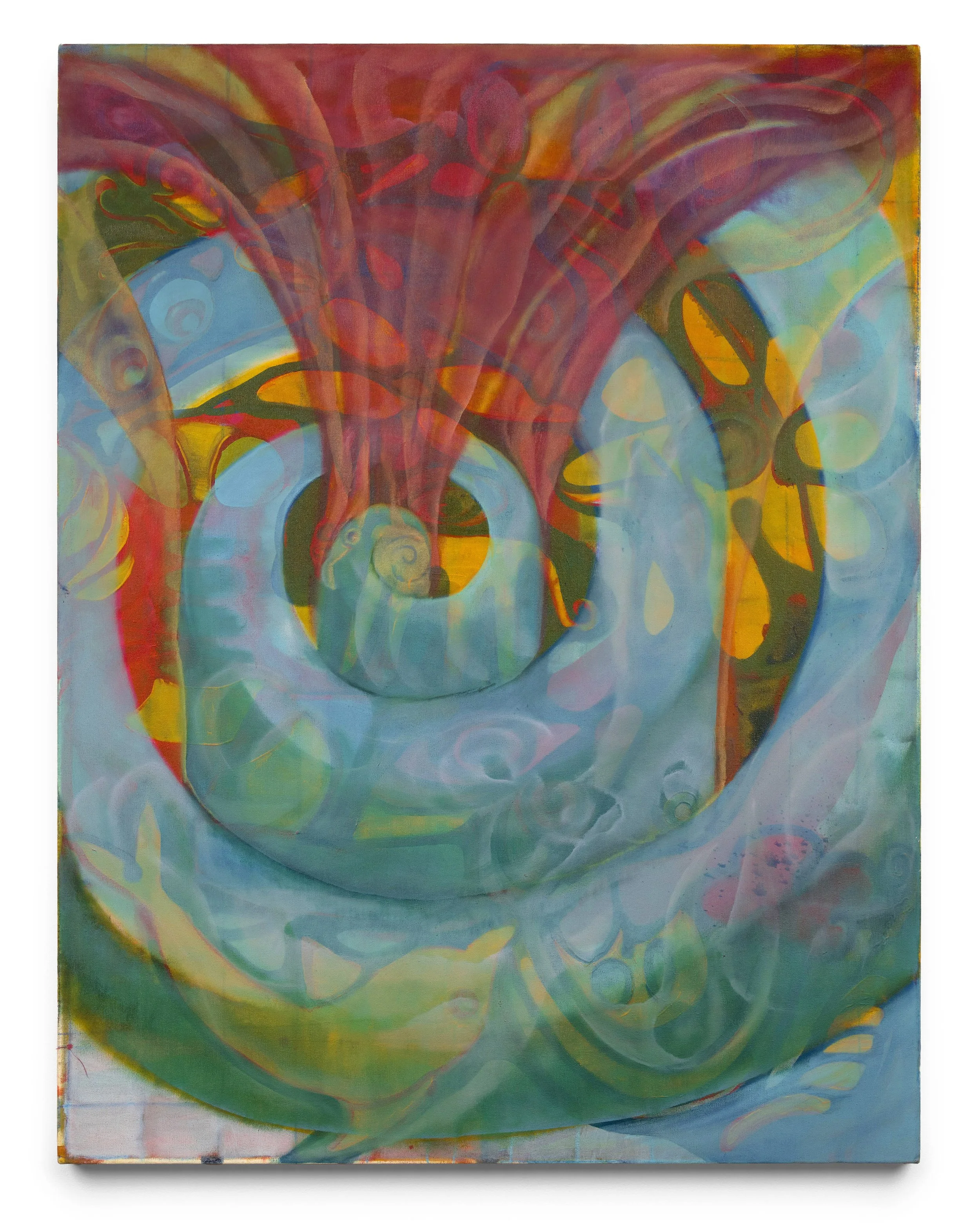tinnitus, 2025, oil on canvas, 48 x 37 inches
