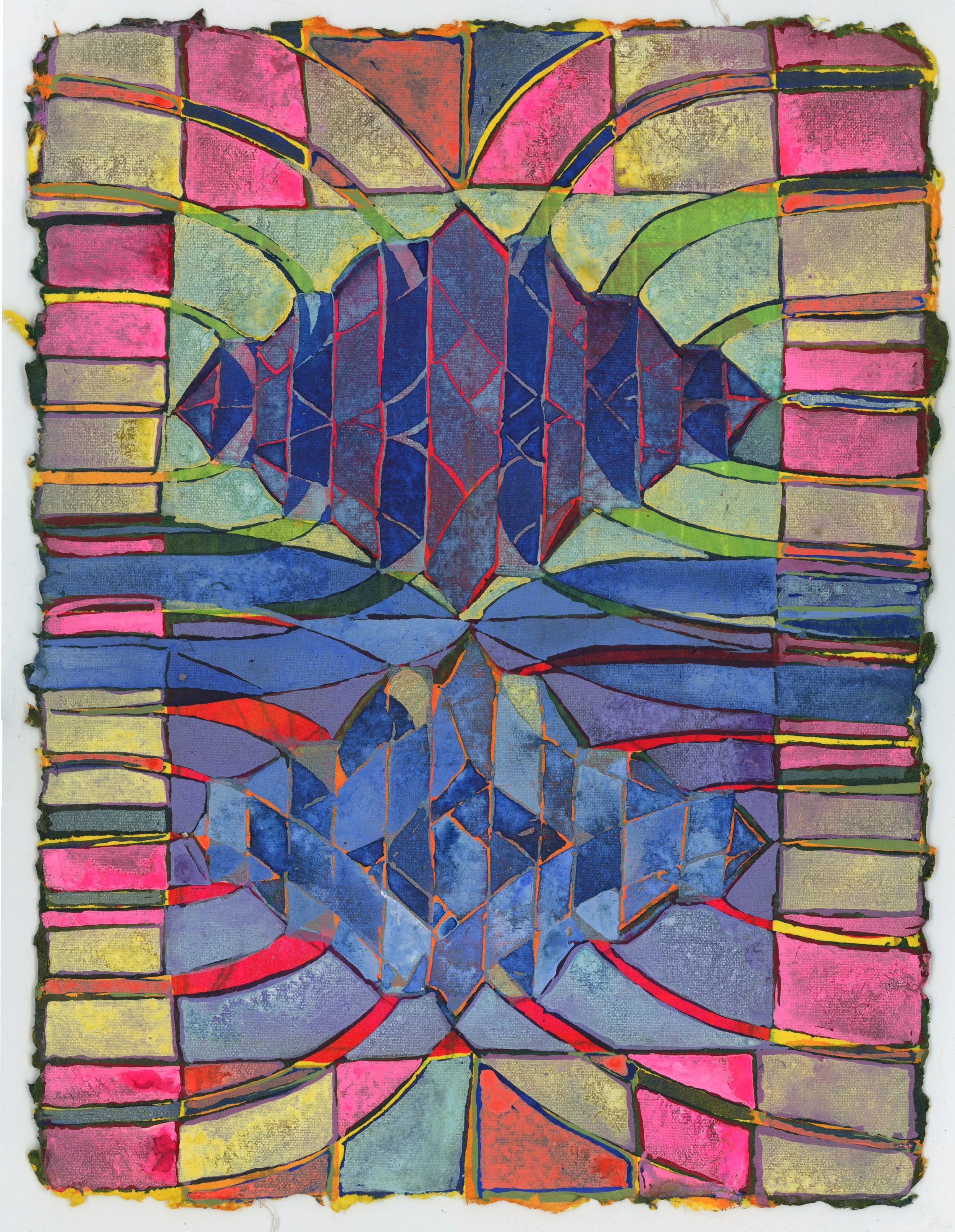 woven glass, 2025
poster paint and gouache on paper
12x9 inches