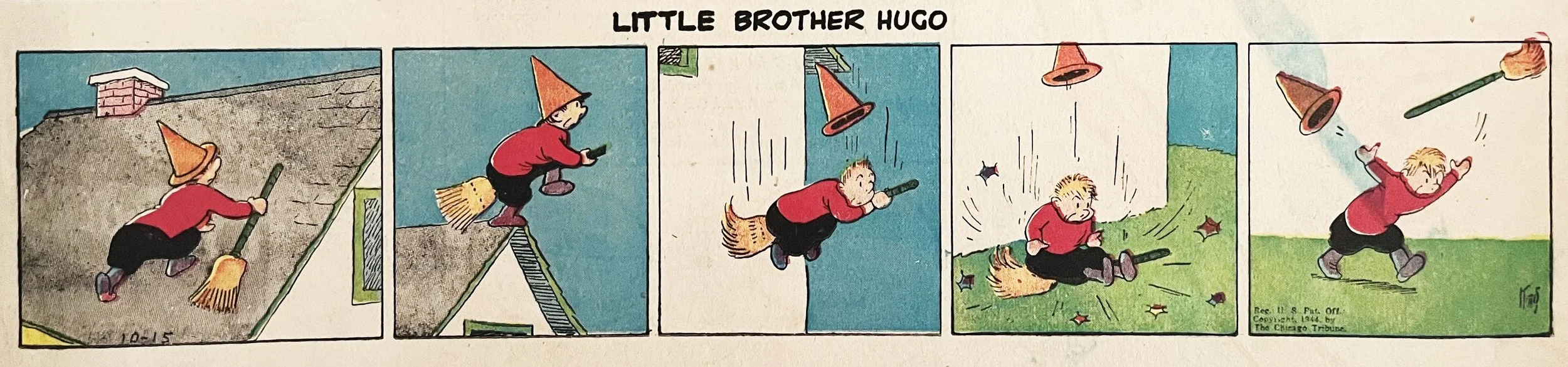 Little Brother Hugo comic strip by Frank King.