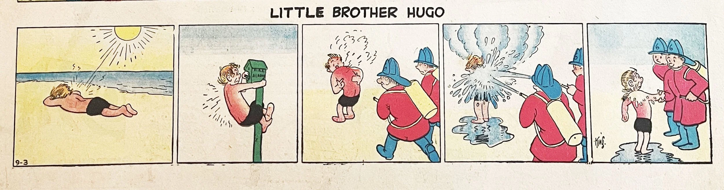 Little Brother Hugo comic strip by Frank King.