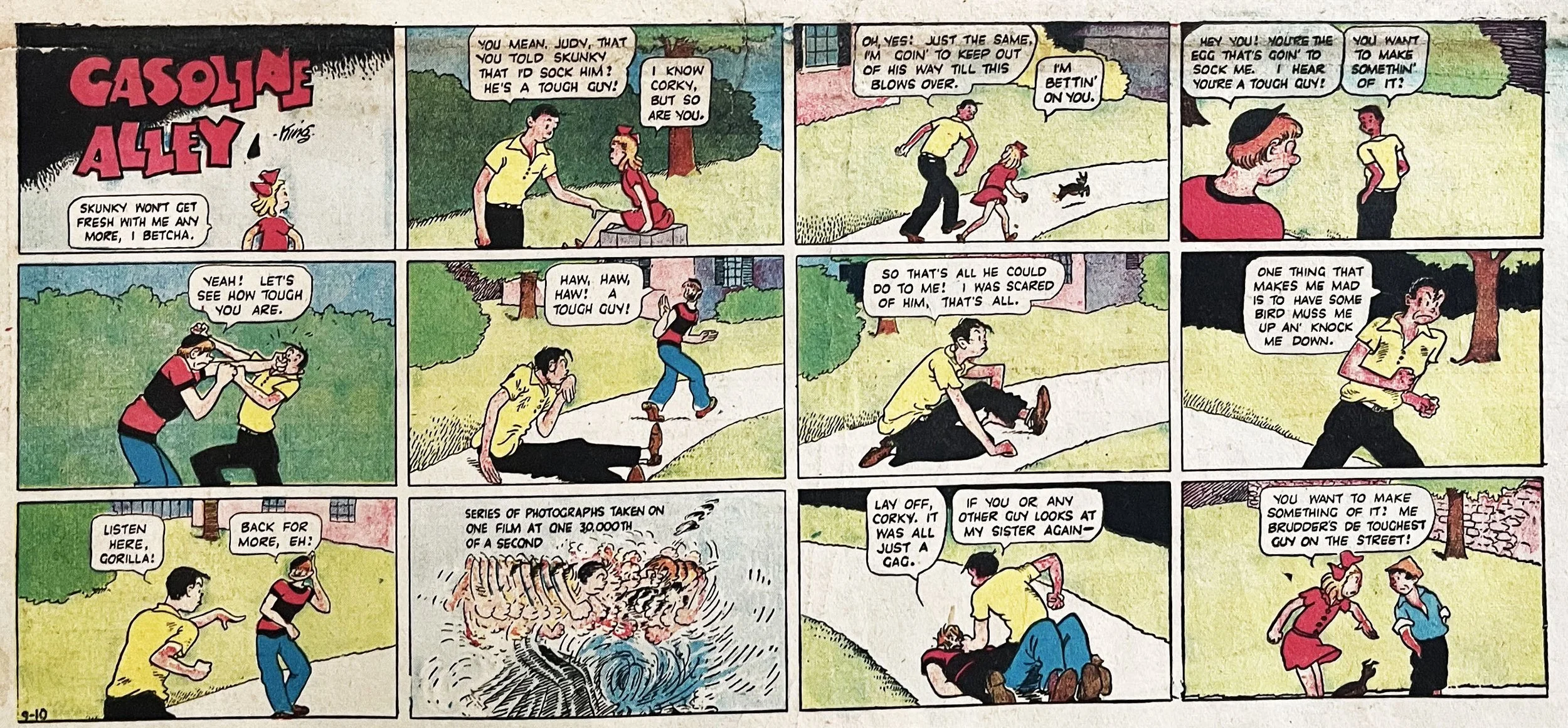 Gasoline Alley Sunday comic strip dated 9-10-44