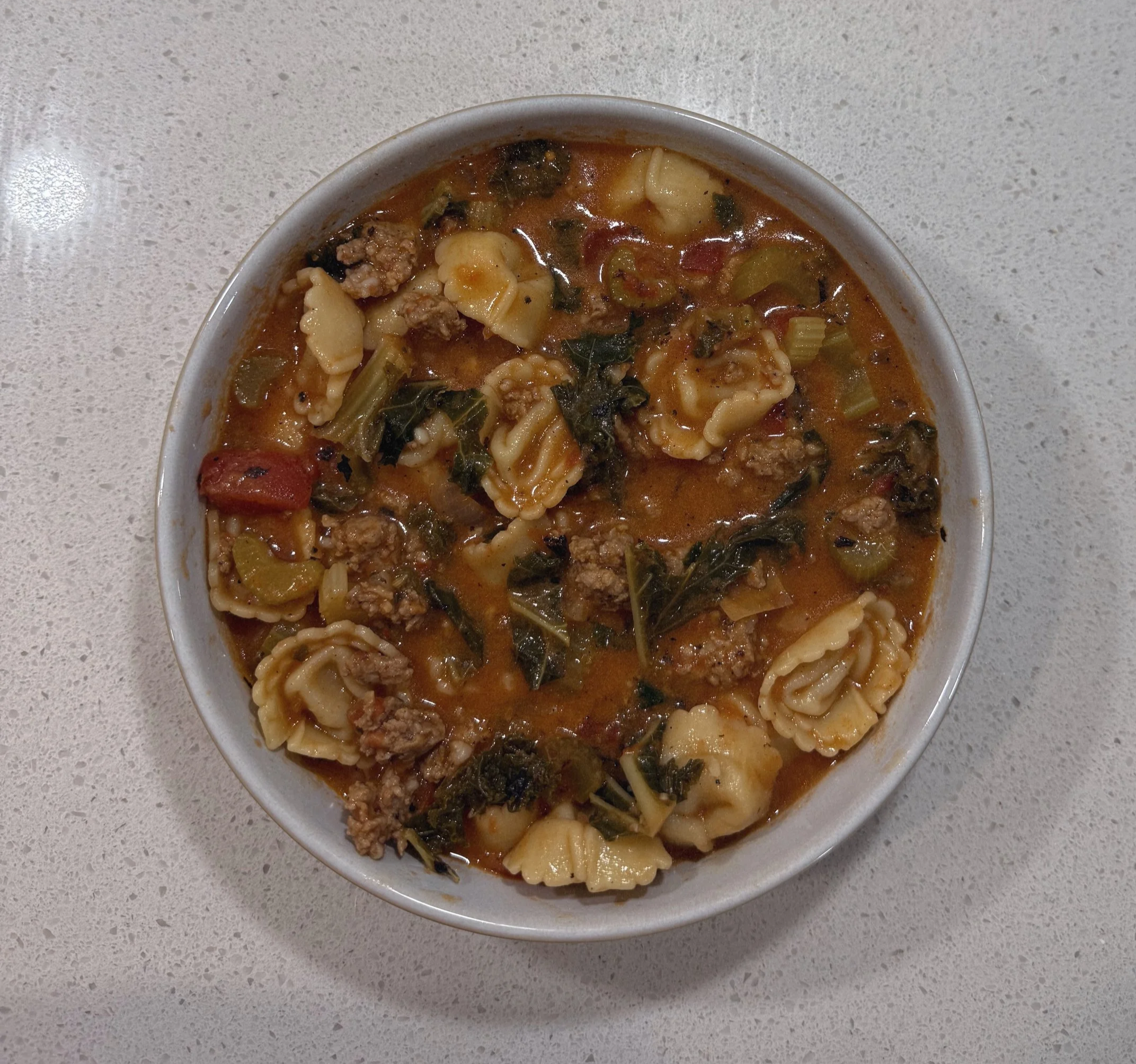 Cozy Tuscan Tortellini Soup (High-Protein, High-Fibre)