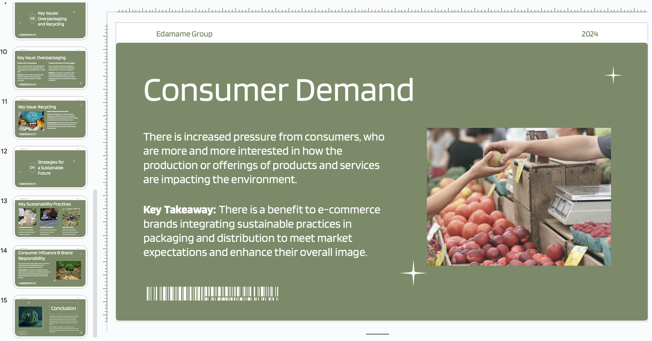 Presentation deck by Elliott, Emmanuel, Jason & Kash, overseen by co-project manager Cassie