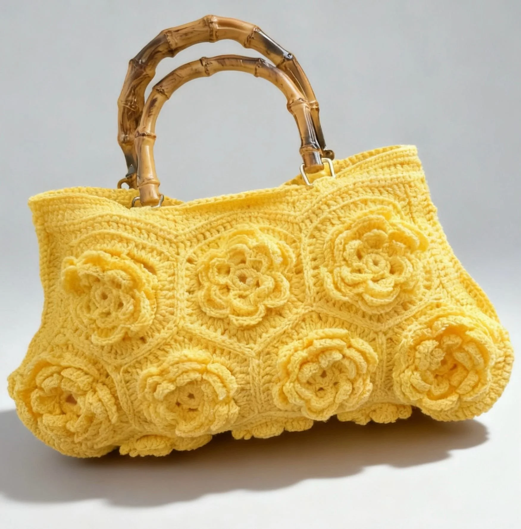 Golden Petal Handbag