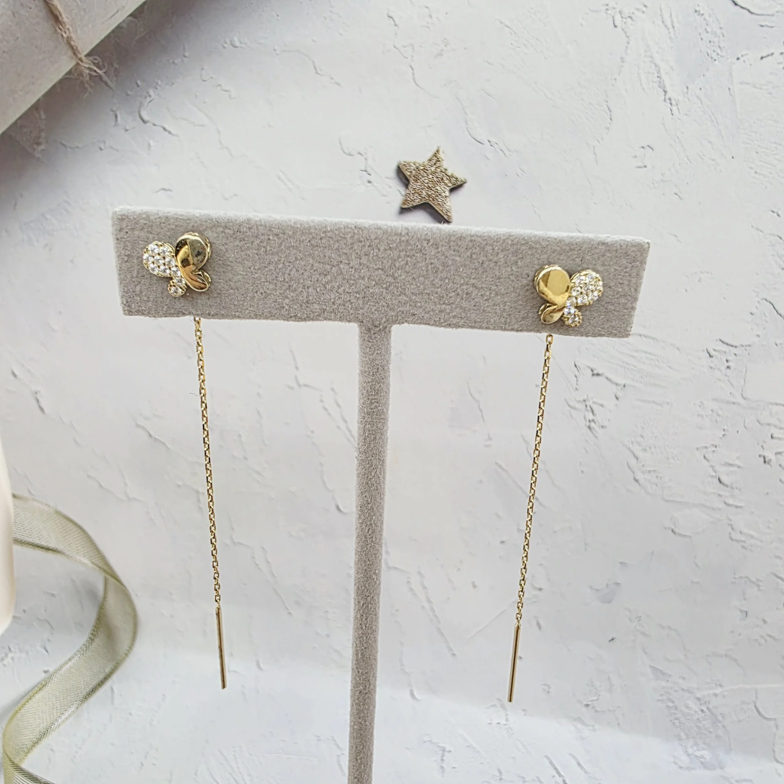 14k Gold Earrings/ Cercei Aur 14k CL125