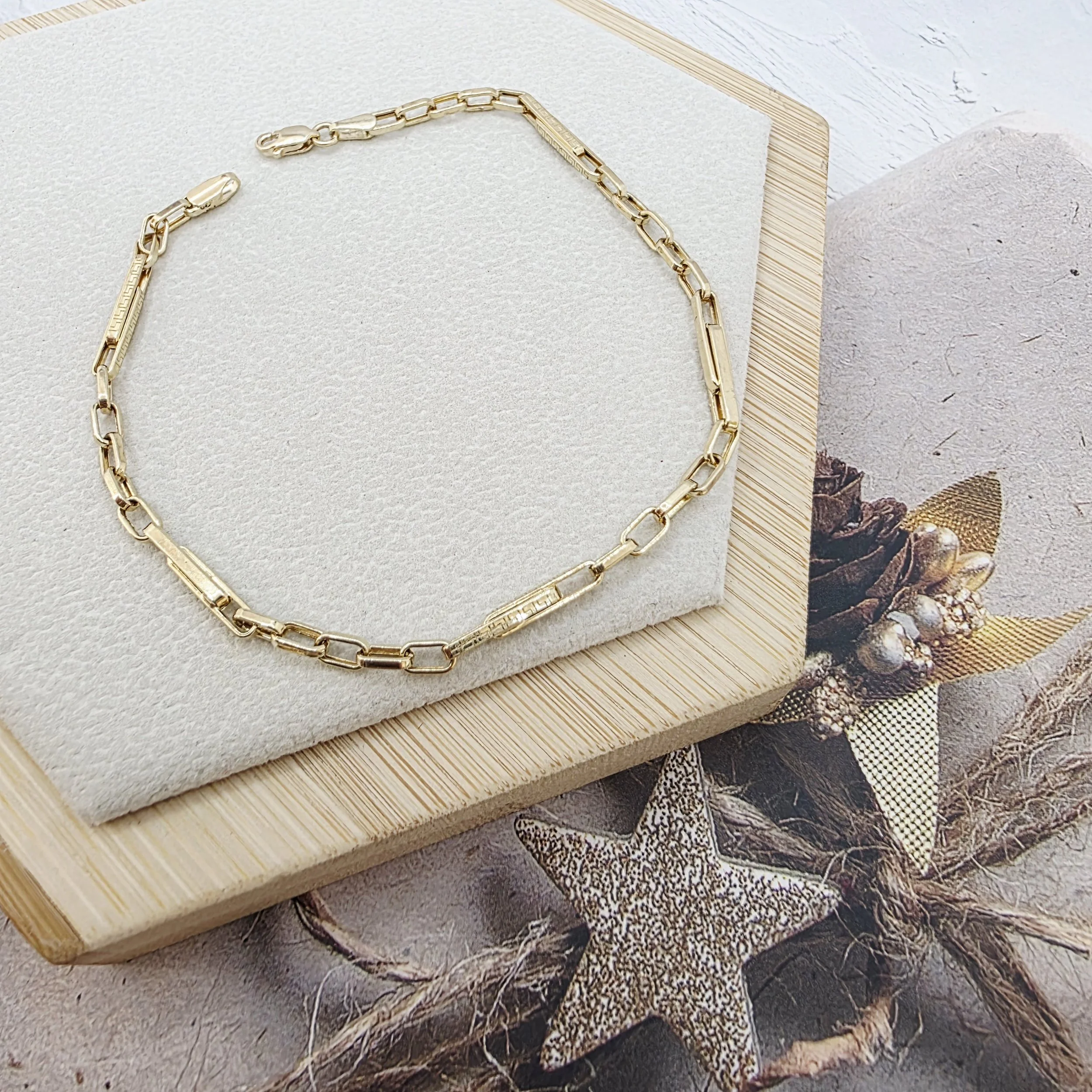 14k Gold Bracelet/ Bratara Aur 14k M079