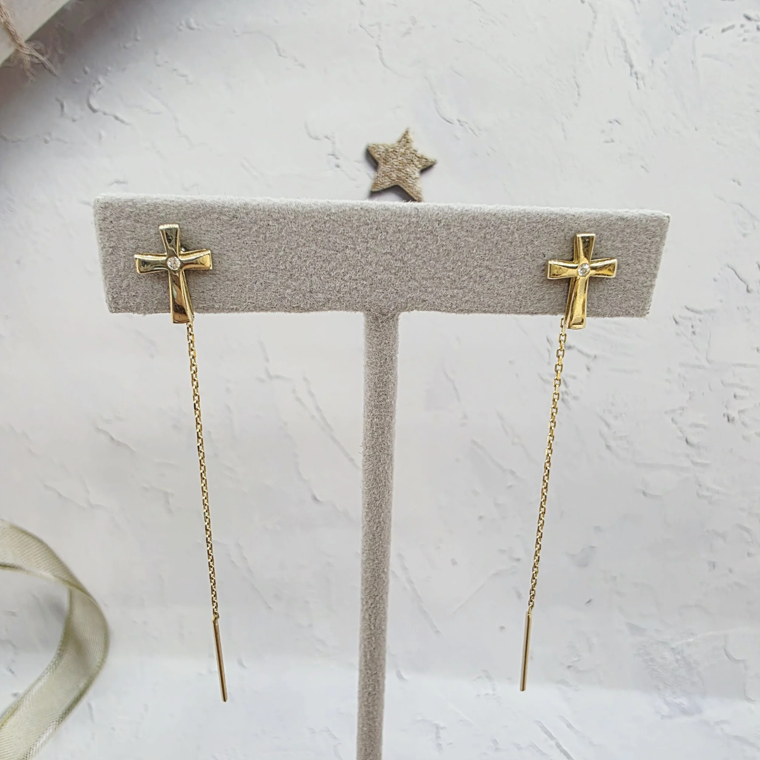 14k Gold Earrings/ Cercei Aur 14k CL123