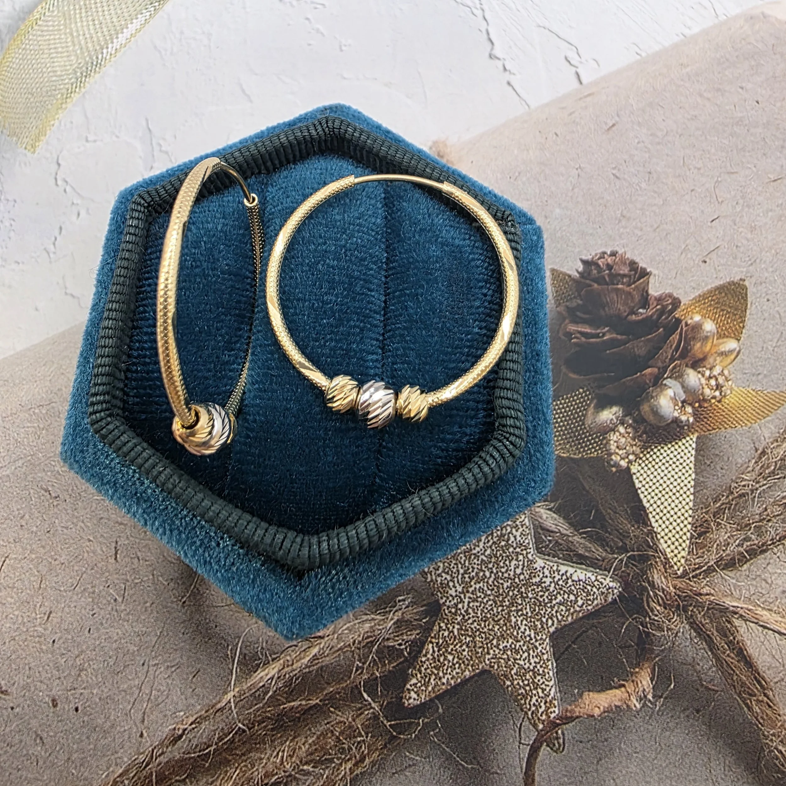 14k Gold Earrings/ Cercei Aur 14k HE85