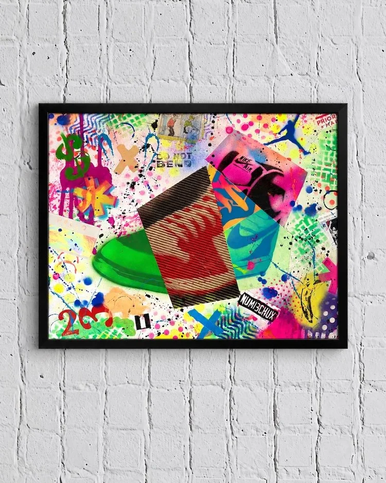 Sole Rebel, a Sole Riot Jordan 1 mixed media collage