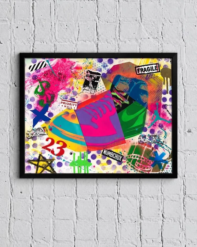 Curb Candy, a Sole Riot Jordan 1 mixed media collage