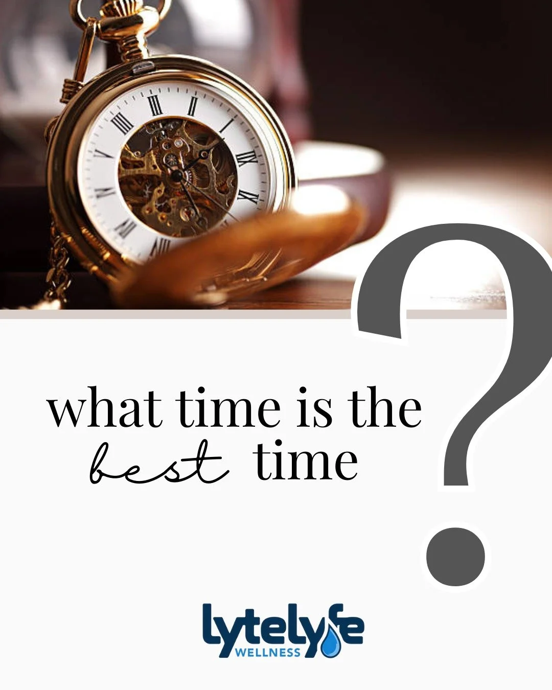 What&rsquo;s the best time for IV hydration? Anytime! Whether you&rsquo;re gearing up for a big event, recovering from a night out, boosting your wellness, or just in need of a refresh - IV hydration works when you need it most. No wrong time, just t