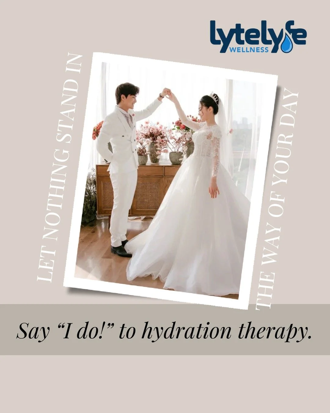 Your wedding day should be nothing short of perfect - no headaches, no fatigue, just pure joy. Long nights, nerves, and celebrations can take a toll, but staying hydrated ensures you feel amazing from 'I do' to the last dance. Let nothing stand in th
