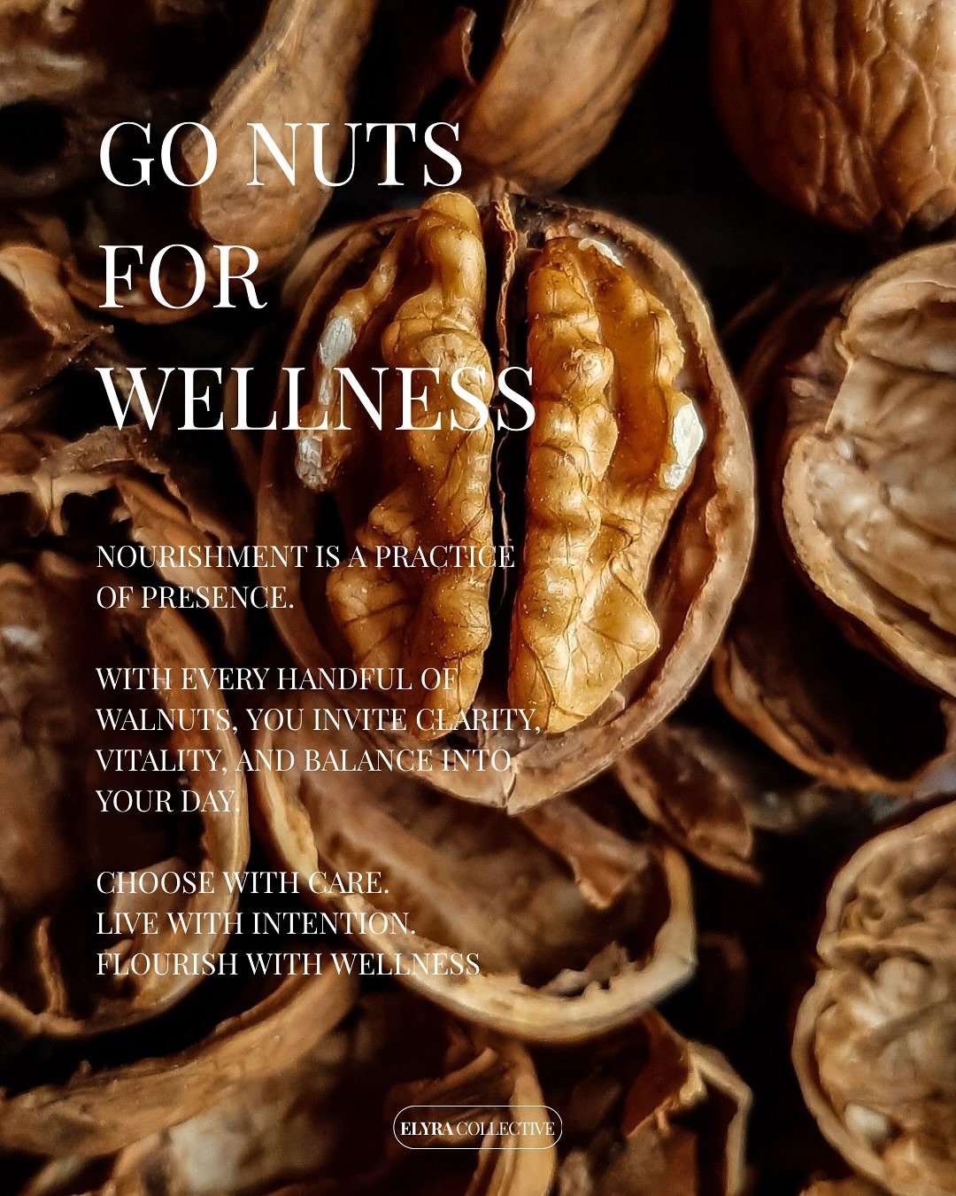 Walnuts are more than a snack, they&rsquo;re a mindful gesture of wellness. Each handful nourishes your heart, sharpens your mind, and fuels your body with sustained energy.

Pause, savour, and embrace this small, intentional choice to honour your he