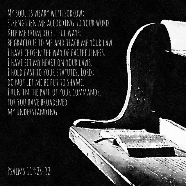 Psalms 119:28-32