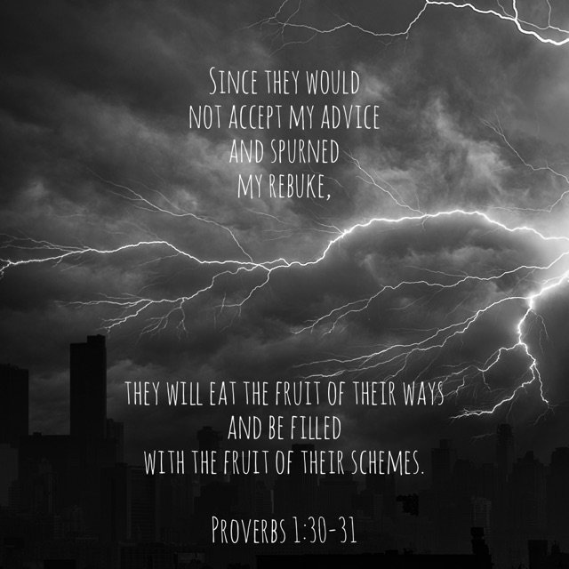 Proverbs 1:30-31