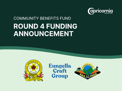 MEDIA RELEASE: Community Benefit Fund - Round 4 recipients