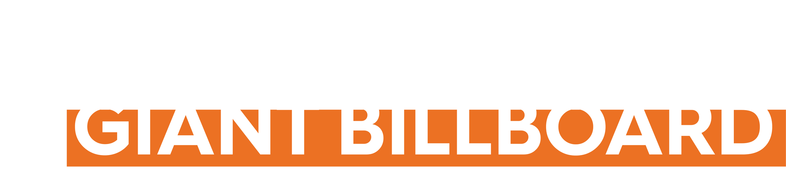 Text on a black background that reads 'Your Buildings Are a Giant Billboard' with the words 'Giant Billboard' highlighted in orange.