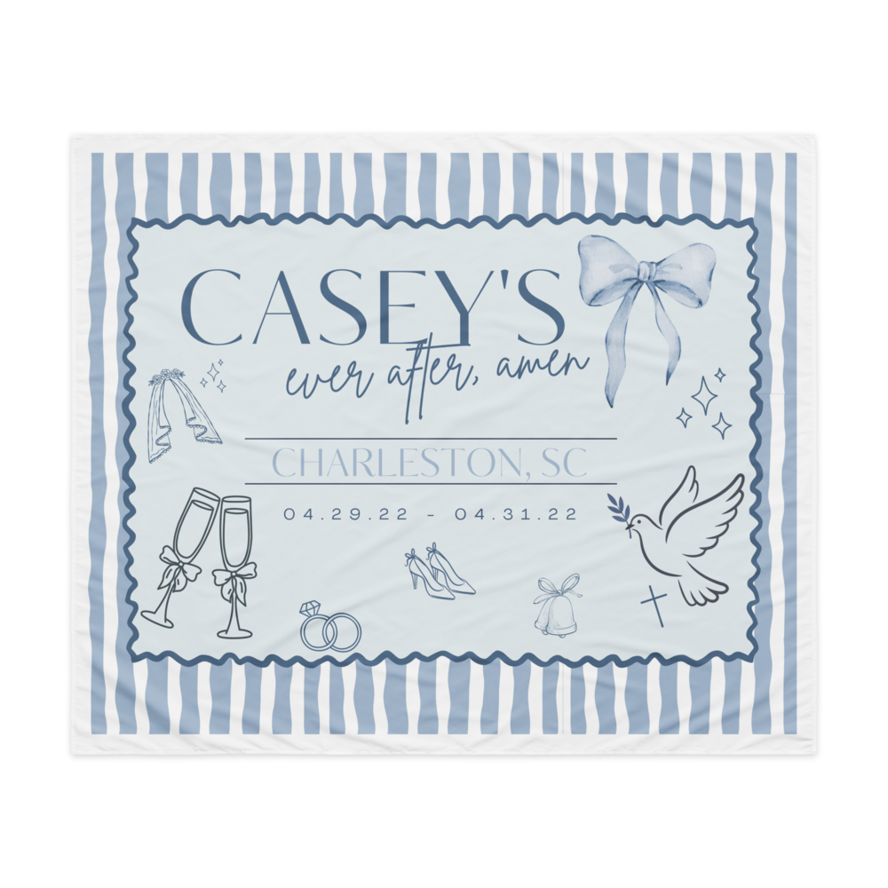 LARGE PERSONALIZED BACHELORETTE "EVER AFTER, AMEN" TAPESTRY