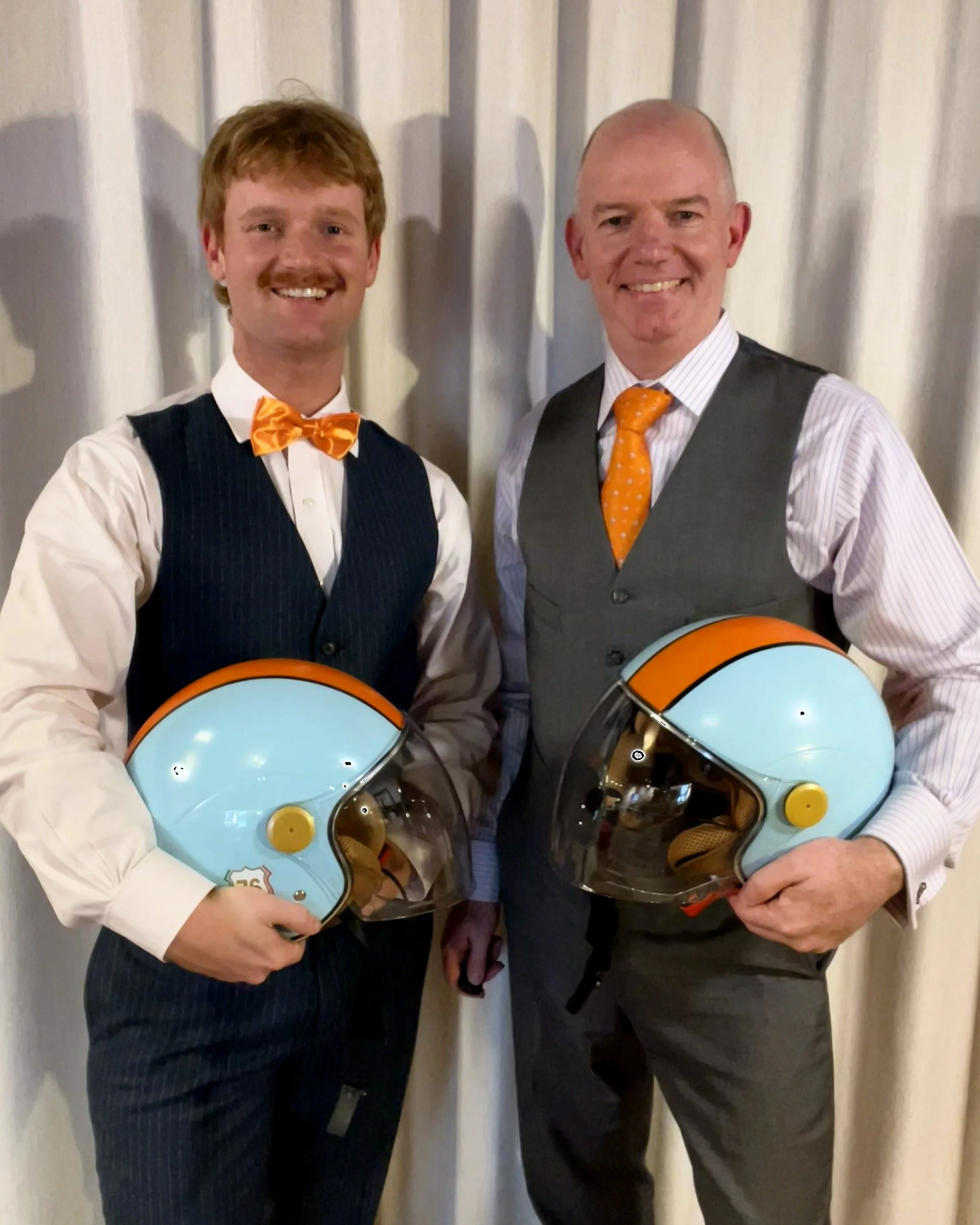 Distinguished Gentlemans Ride this Sunday! Testing our outfits (hoping the weather holds), ready to raise money for mens health and spend some quality father-son time together. Please sponsor us at: https://gfolk.me/SidecarHustle624060
##distinguishe