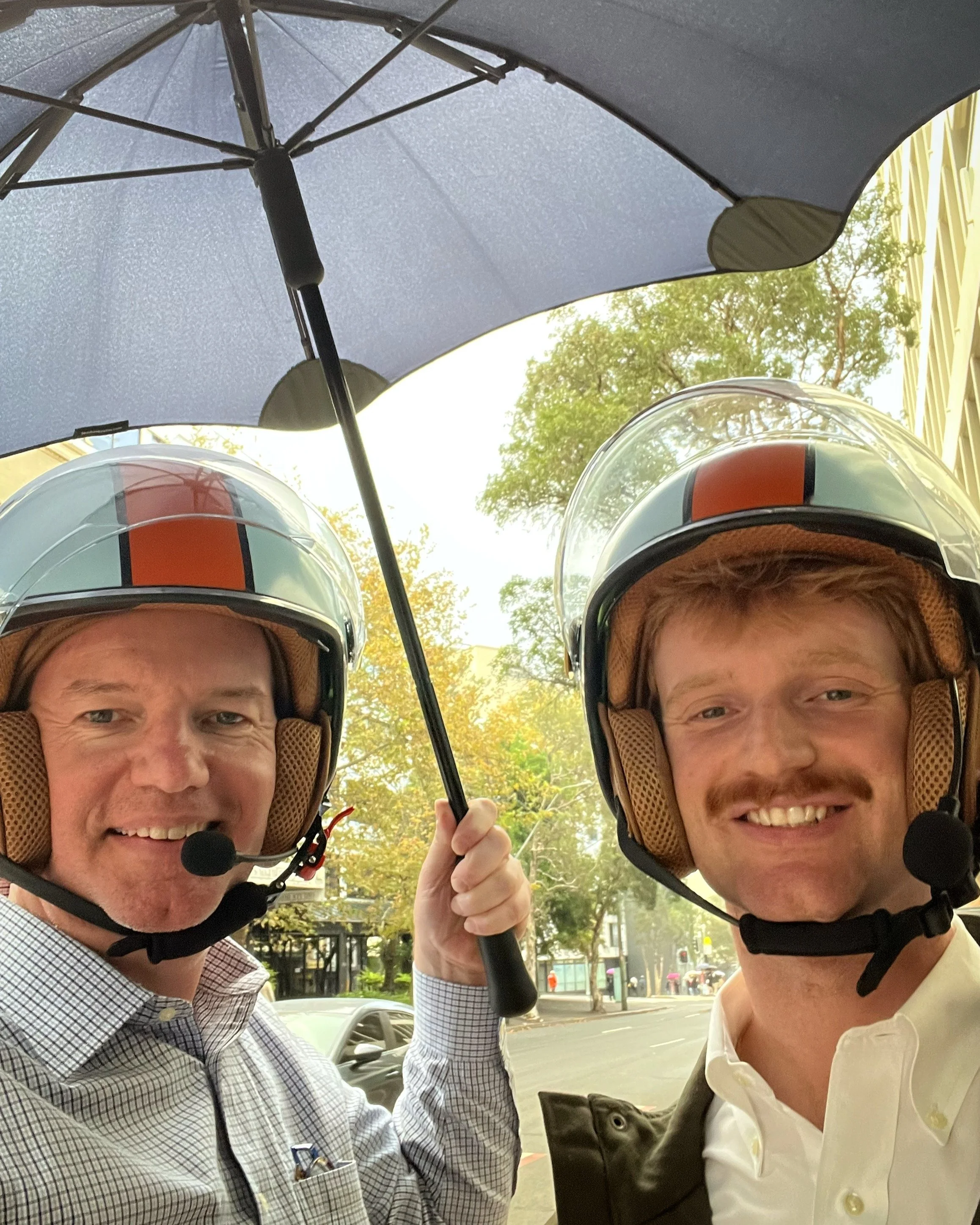 Uh-oh! Rain today, and right through the weekend! How will these dapper gents manage the Distinguished Gentlemans Ride this Sunday? With style and panache, of course!
#distinguishedgentlemansride #dgr2026 #gentlemansride #ridedapper #sidecarhustle #s