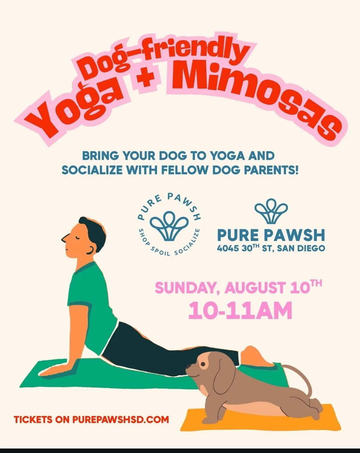Dog-Friendly Yoga + Mimosas