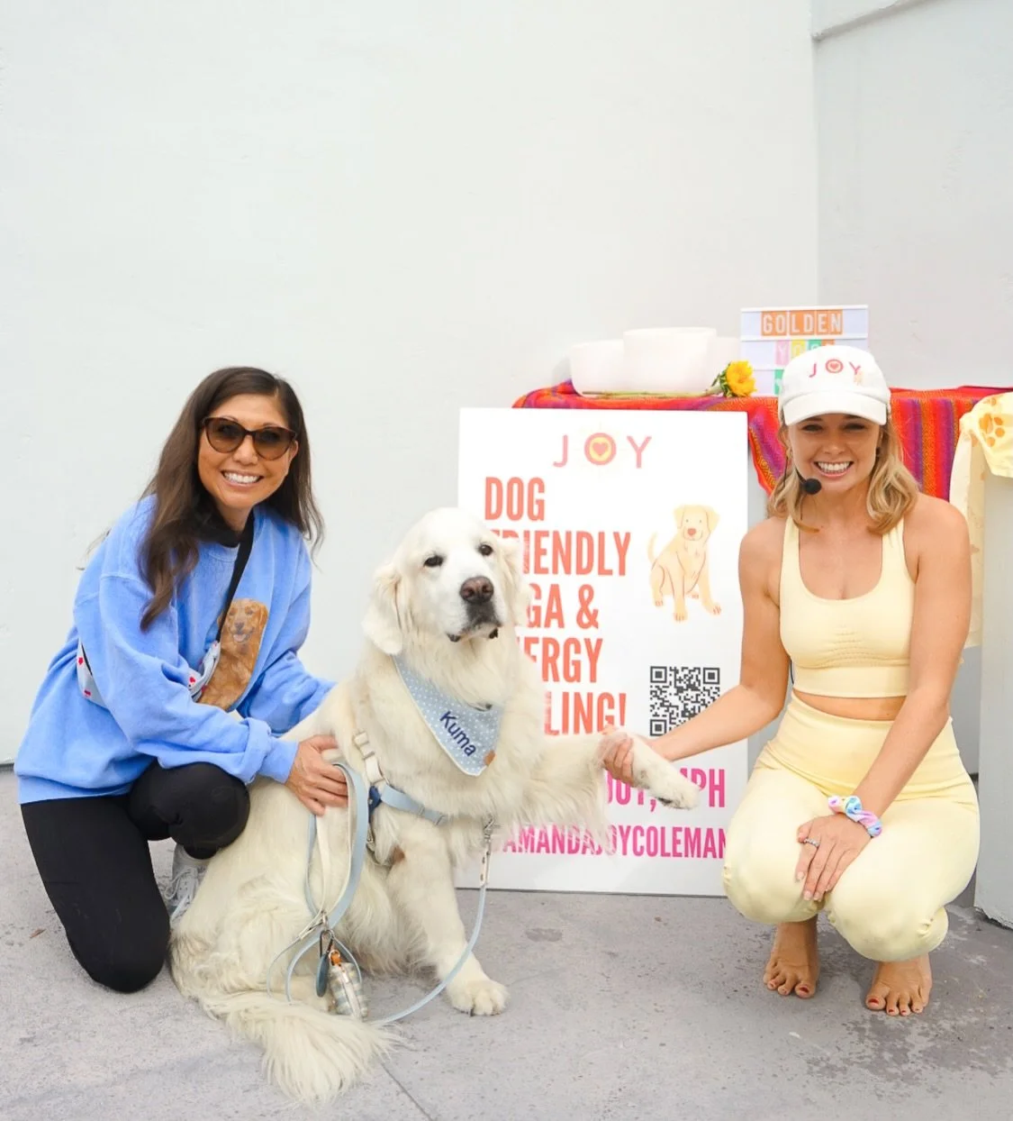 How cute is @kumabearthegolden 🧡🥹

Thank you and your momma for being the best cohosts for Golden Yoga &amp; making this dream come true 🙏🏼 

Can&rsquo;t wait for Saturday!! 😎

Tix in bio all doggies &amp; dog lovers welcome 🐶 #goldenretrievers