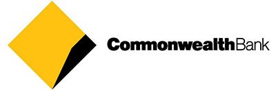 Commonwealth Bank logo with a yellow and black diamond shape