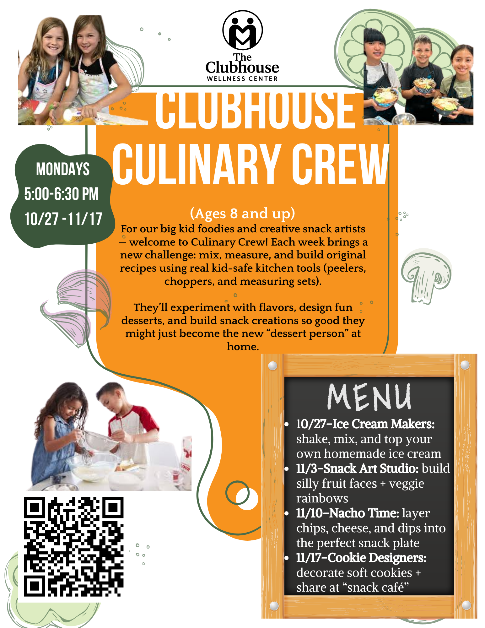 The Clubhouse Culinary Crew (Ages 8-12)