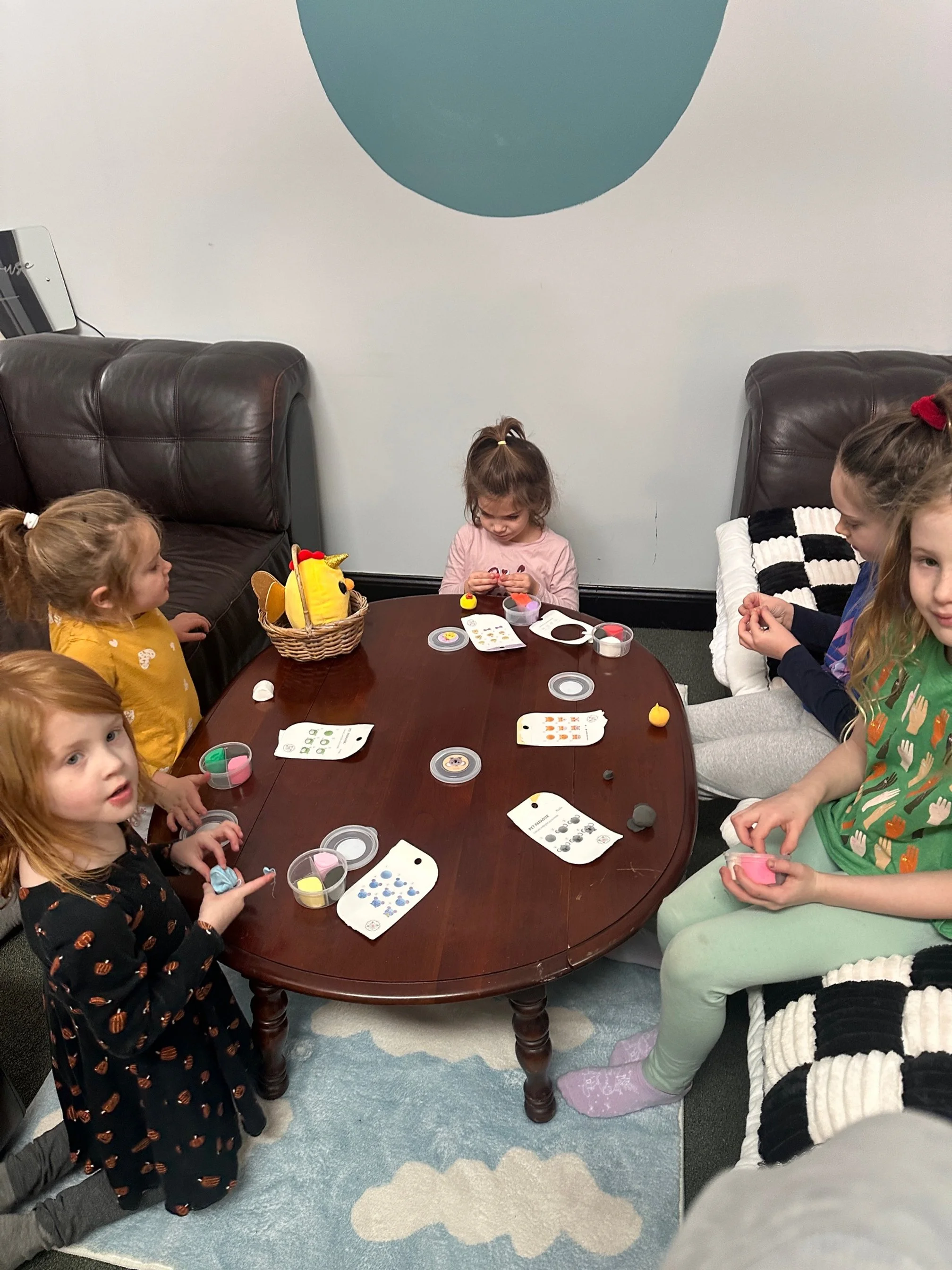 Kids board game and social skills activity at The Clubhouse enrichment classes near Valley Forge PA
