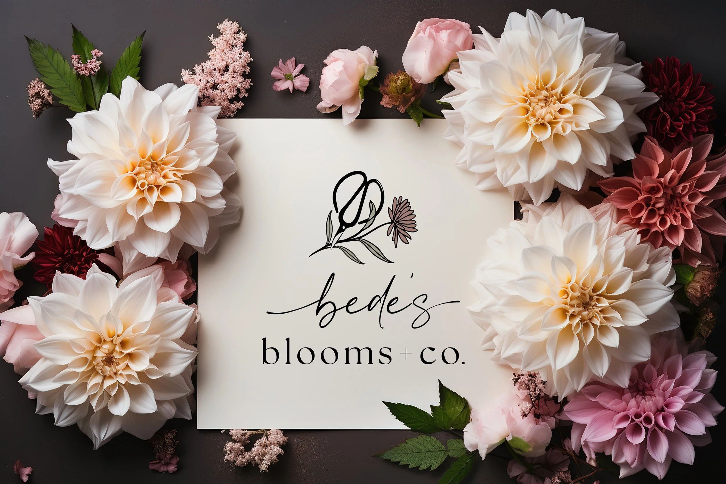 Bedes logo card with flowers mockup2.jpg