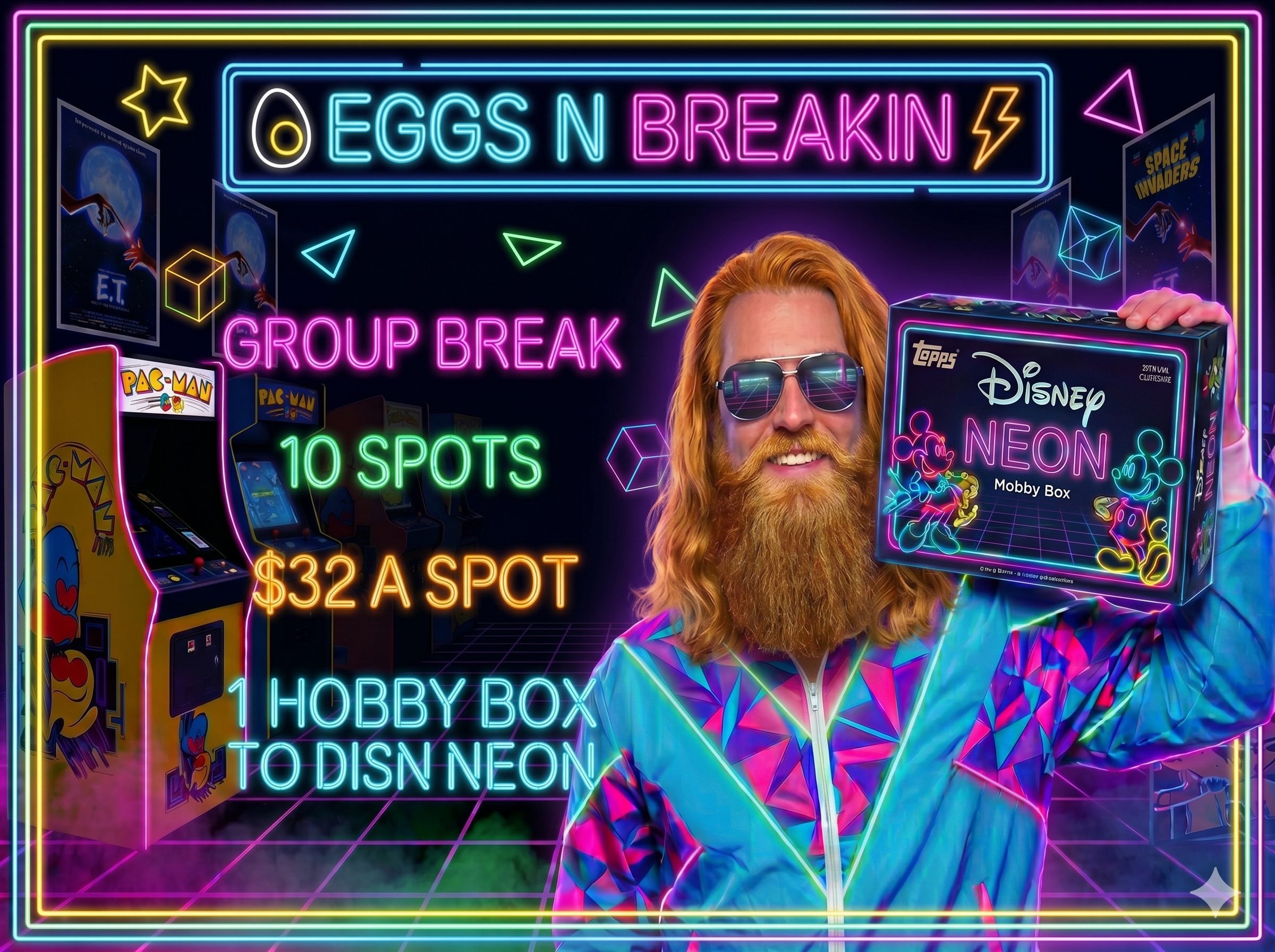 GB #043 - 2026 Topps Disney Neon - 1 Hobby Box of 2026 Topps Disney Neon - Left Side Serial Group Break