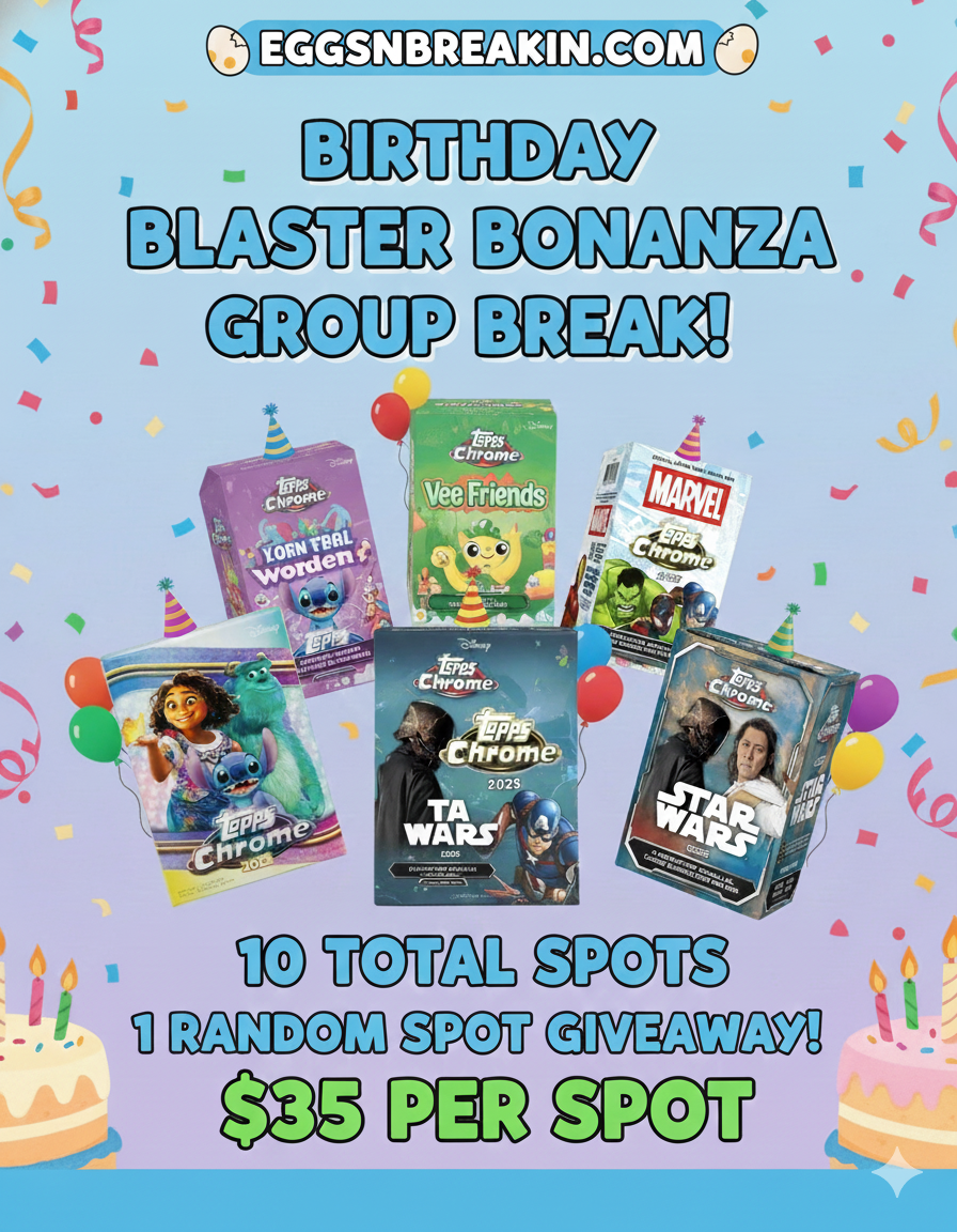 GB #30 Birthday Blaster Bonanza Group Break - Left side serial