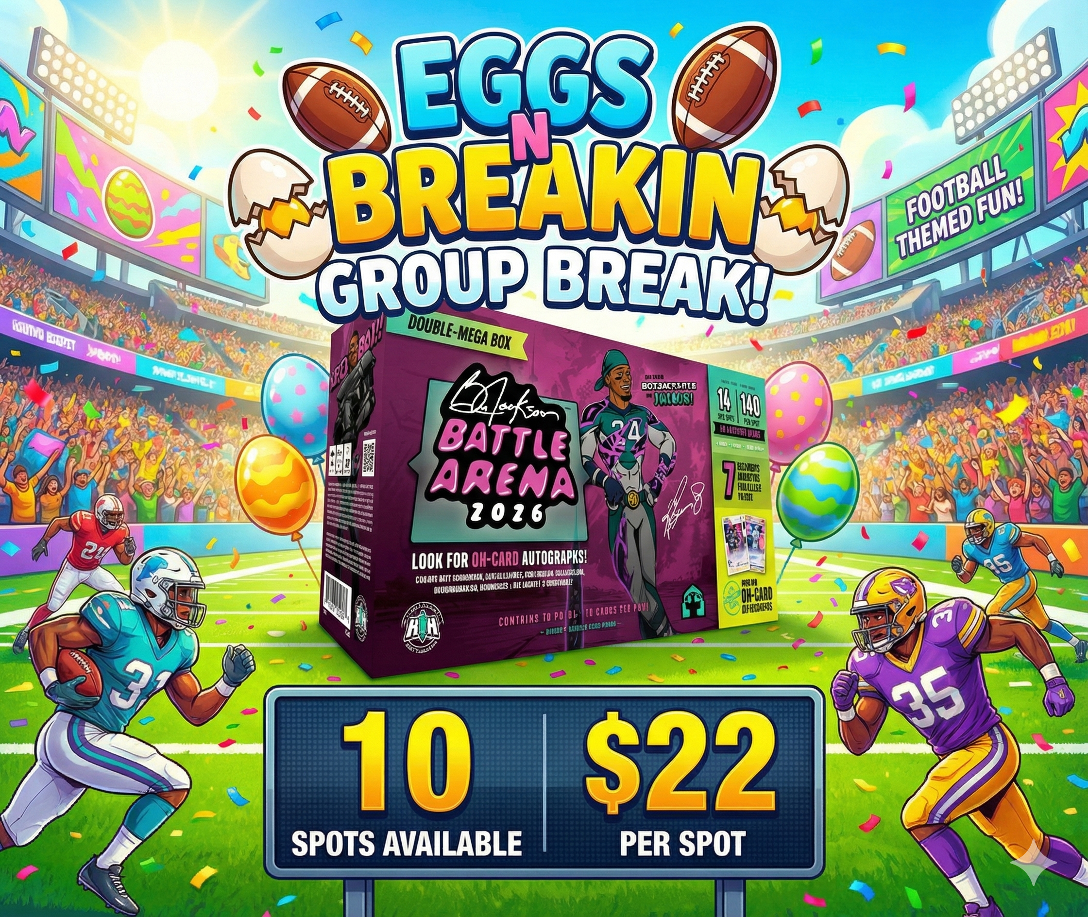 GB #031 - 2026 Bo Jackson Battle Arena Double Mega Box - Left side Serial Group Break