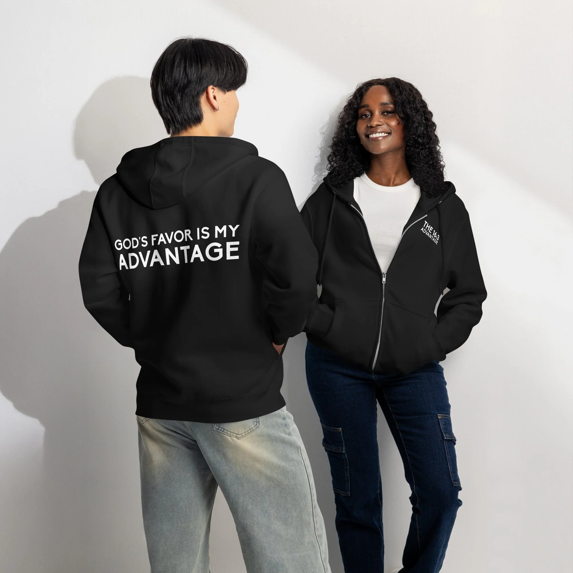 God's Favor Is My Advantage Unisex Zip Hoodie