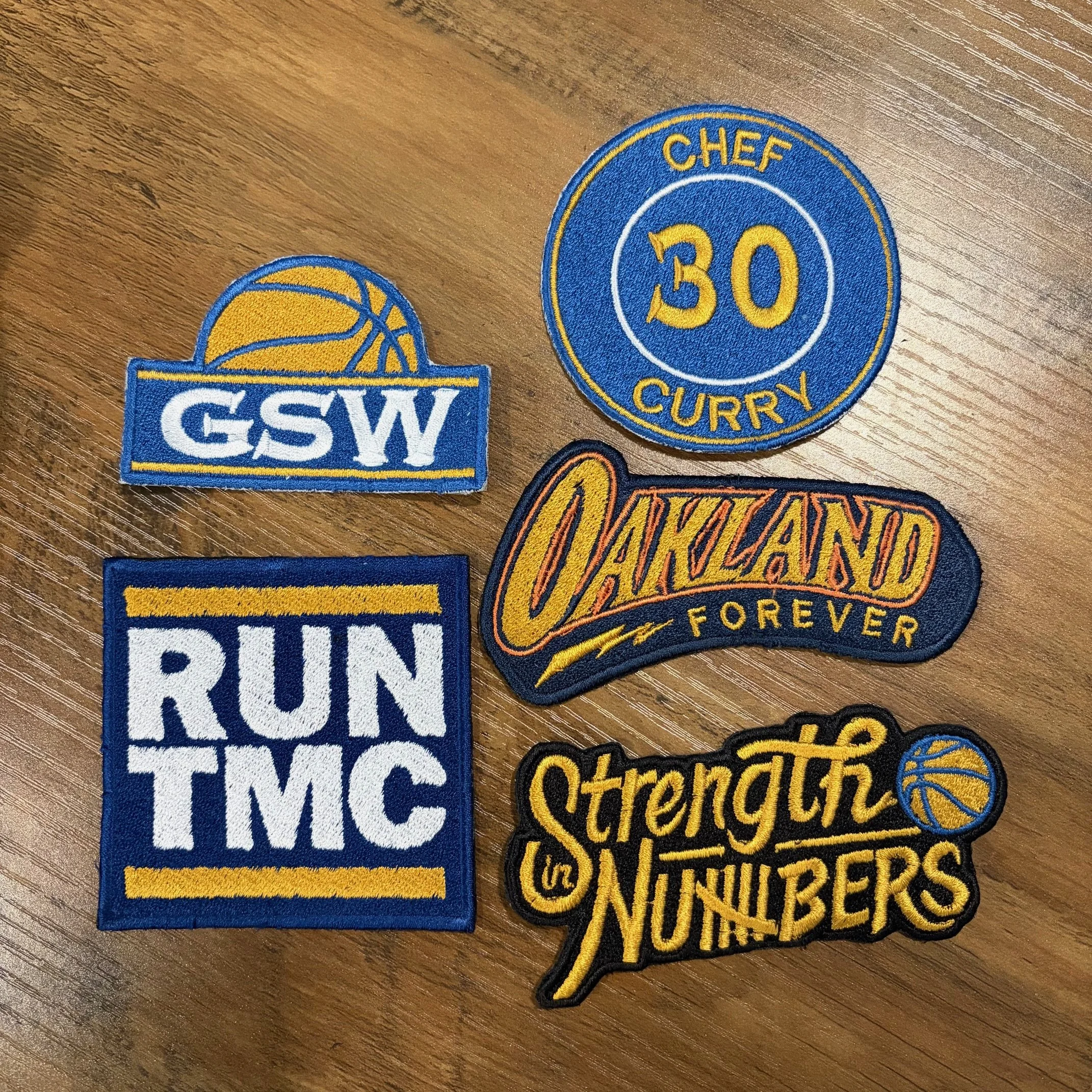 Golden State Warriors 5 Pack Patch Kit