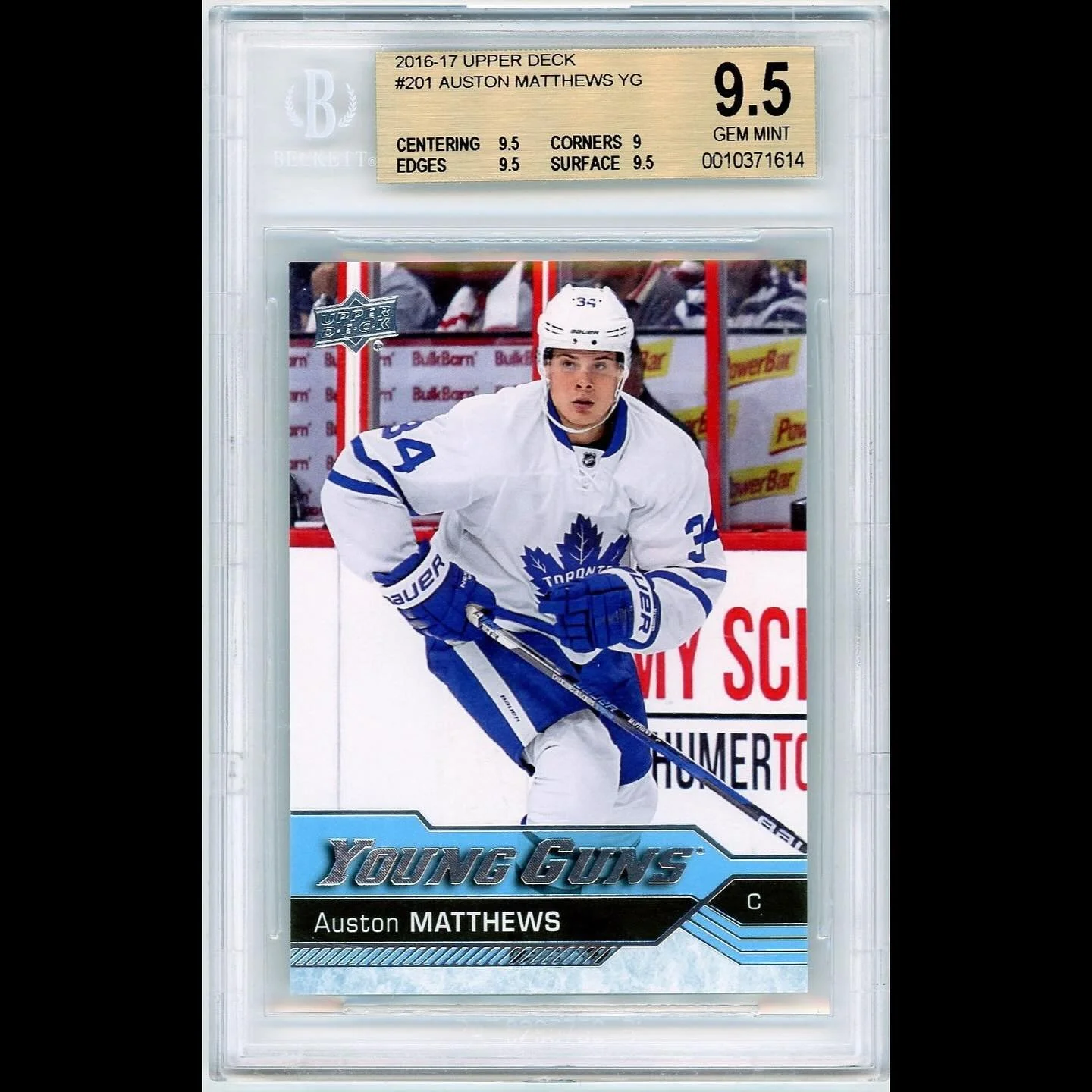 🚨 Daily Inventory Drop 🚨
2016-17 Upper Deck Auston Matthews Young Guns &ndash; BGS 9.5 Gem Mint 💎🏒

The face of the Maple Leafs and one of the NHL&rsquo;s purest goal scorers. Matthews&rsquo; Young Guns rookie is the modern-day must-have for any 