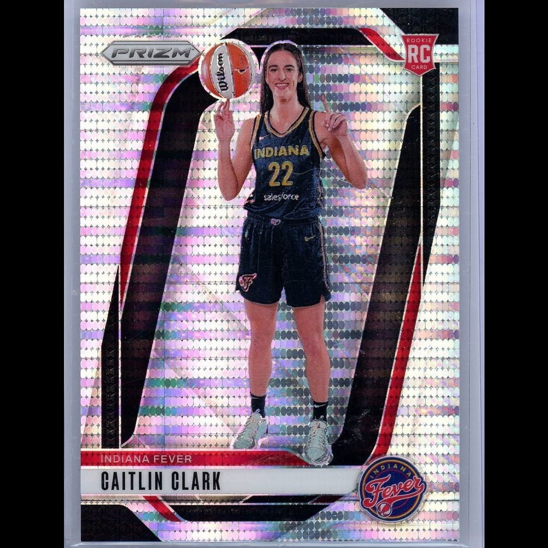🔥 Daily Inventory Drop 🔥
2024 Prizm Caitlin Clark Rookie /499

The card everyone&rsquo;s chasing &mdash; Caitlin Clark&rsquo;s Prizm Rookie, numbered to /499.
A generational talent redefining the game and breaking records on and off the court. 🏀✨
